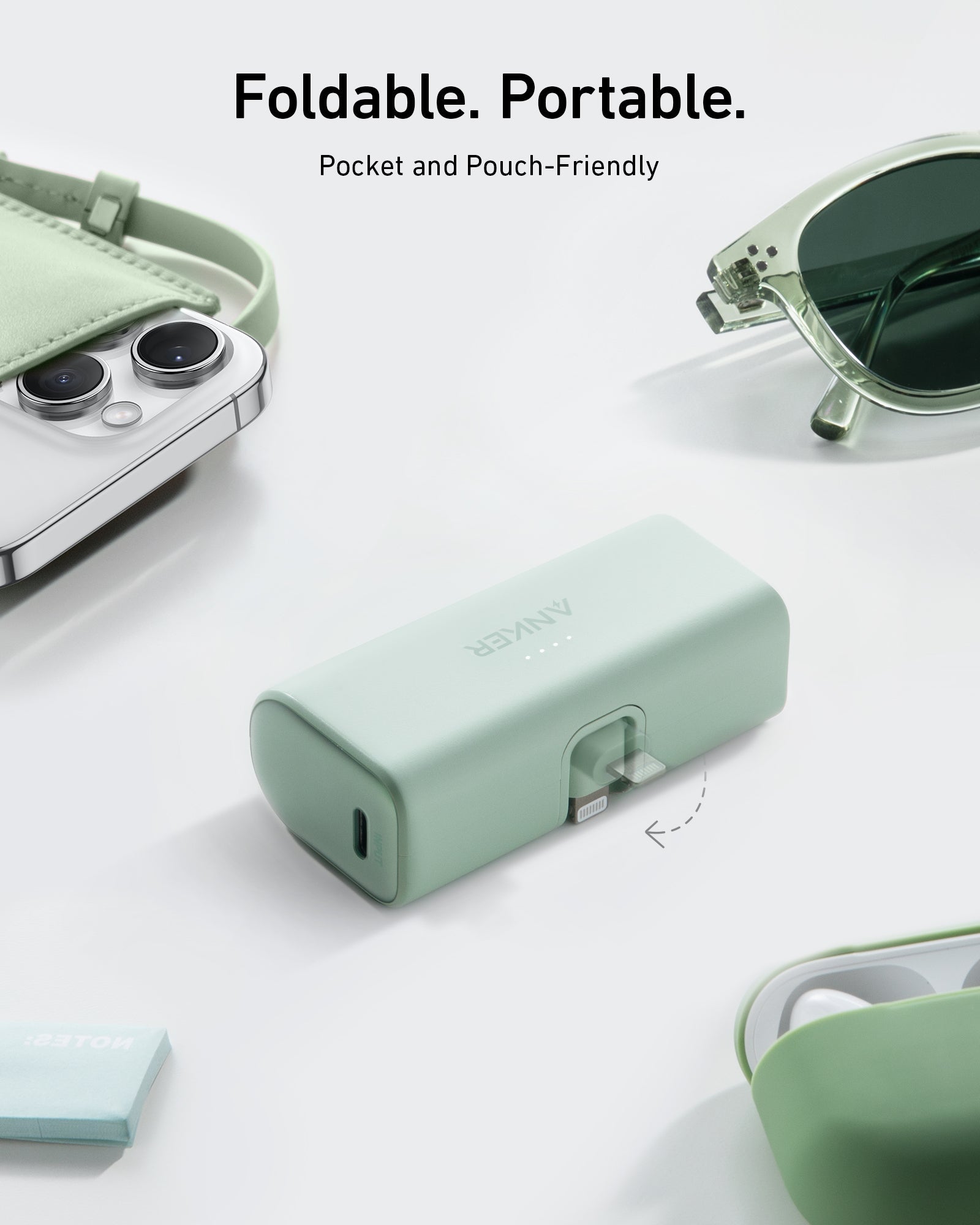 Anker Nano Power Bank (12W, Built-In Lightning Connector)